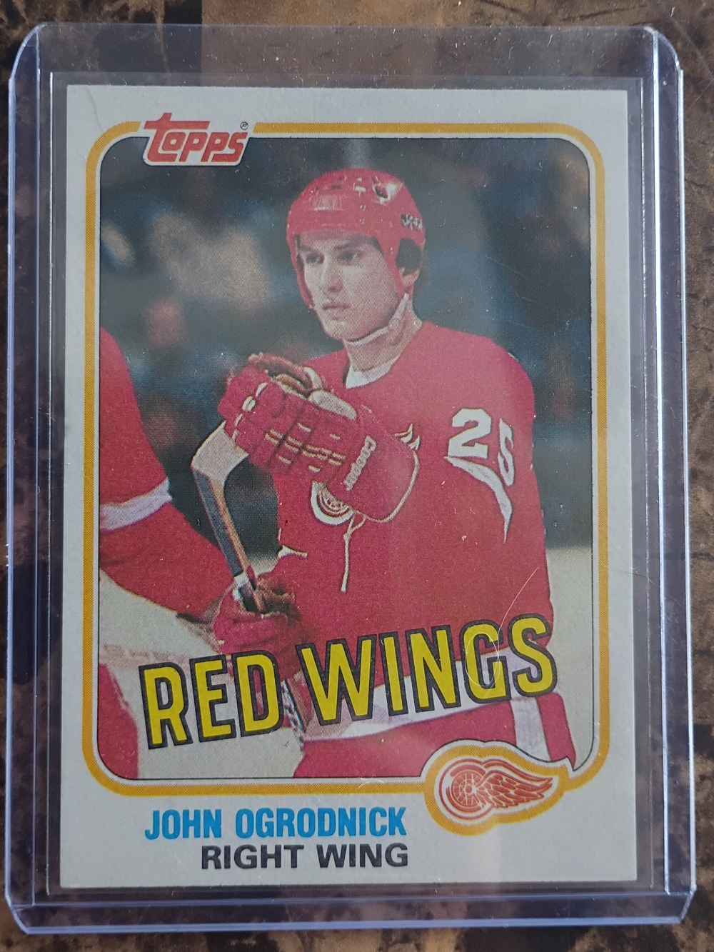 1981 Topps Detroit Red Wings John Ogrodnick Card